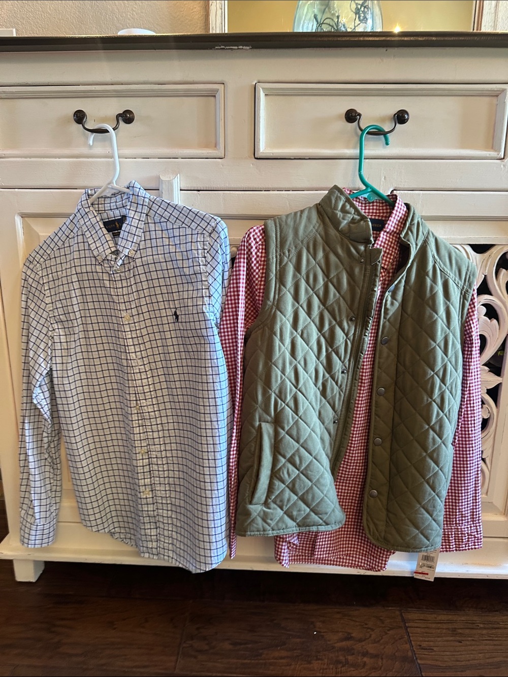 Polo by Ralph Lauren White and Blue Windowpane Kids Button-Down Shirt